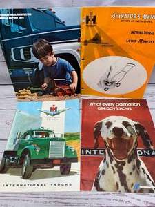 lot 13 image: Lot of 4 International Harvester Manuals & Brochures
