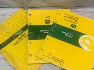 lot 27 image: Lot of 3 John Deere Manuals ($15 to $40 each on ebay)