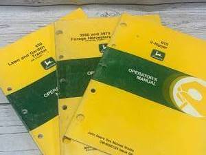 lot 29 image: Lot of 3 John Deere Manuals ($15 to $40 each on ebay)