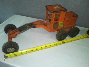 lot 3 image: Vintage Road Grader - orange State Hi- way Dept.