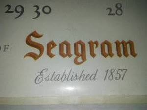 lot 8 image: 1954 Seagrams Calendar
