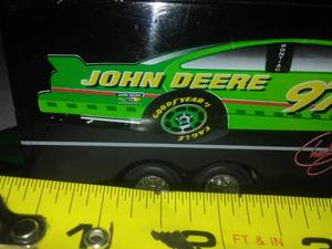 lot 23 image: John Deere NASCAR trailer semi-tractor