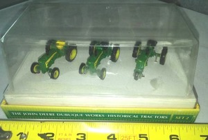 lot 65 image: 5 John Deere Tractors set 2 Dubuque works.