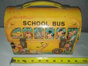 lot 73 image: Walt Disney School Bus Lunch box.