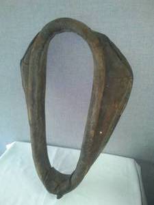 lot 84 image: Antique Leather Yoke collar horse, Ox or mule