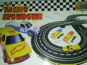 lot 126 image: Artin Racing Showdown Toy Racetrack Set - like new.