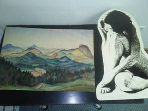 lot 221 image: Artwork Lithos, posters, Cleveland Air show placemats - 5 & more.
