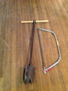 lot 90 image: Post Hole Digger & Saw