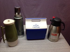 lot 95 image: Cooler, Carafe & Thermos