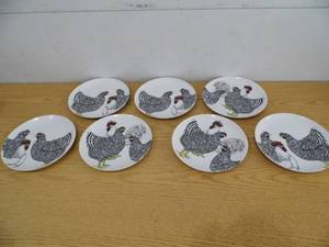 lot 1 image: Lot of 7 Chicken Plates