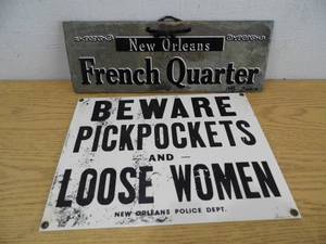 lot 30 image: 2 New Orleans Signs