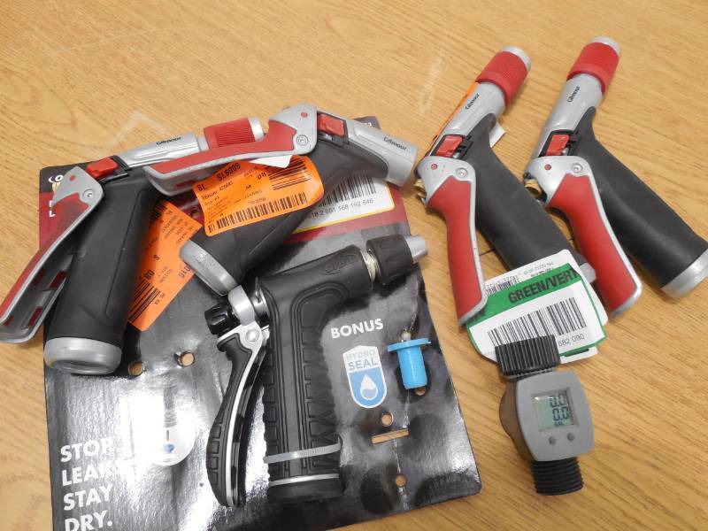 lot 55 image: Assorted Garden hose nozzle  sprinkler  lot