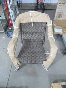 lot 41 image: Mix and Match Stackable Brown Resin Wicker Outdoor Patio Lounge Chair