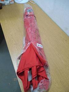 lot 61 image: 7.5 ft. HAMPTON BAY Market Crank and Tilt Outdoor Patio Umbrella in RUBY RED