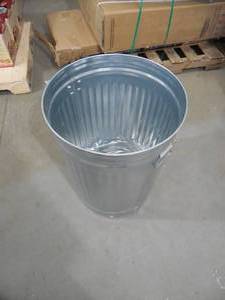 lot 77 image: 31 Gal. Galvanized Steel Round Trash Can