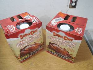 lot 82 image: (2) Super Chef 3 Gal. Deep Frying Oil with Peanut Oil