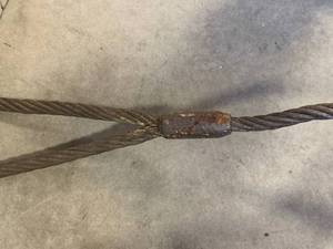 lot 20 image: Lot of 5 Wire Rope Cable Sling 10 x 58