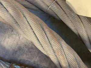 lot 22 image: Lot of 2 Wire Rope Cable Sling 6 x 1 14