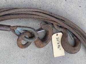 lot 21 image: Wire Rope Cable Sling 20 x 58