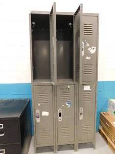lot 170 image: Grey Aurora Lockers - 36(w) x 77.5(h) x 15(d)