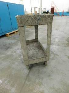 lot 208 image: Rubbermaid Rolling Utility Cart - 16(w) x 30