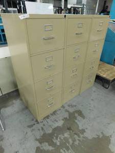 lot 216 image: 3 - File Cabinets - 18.25(w) x 52(h) x 25(d)