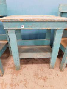 lot 223 image: Wood Work Bench - 32(w) x 34(h) x 24(d)