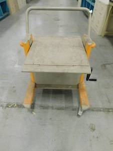lot 239 image: Rolling Adjustable Table with Locking Wheels #2