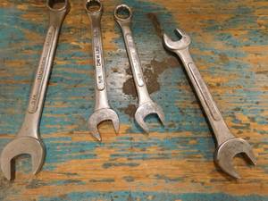 lot 269 image: Oil Cans, Nut & Bolt Bin, Wrenches, Flashlight