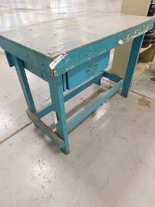 lot 270 image: Wood Work Bench - 48(w) x 36(h) x 24(d)