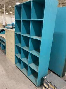 lot 234 image: Wood Storage Cabinet #2 - 48(w) x 82.5(h) x 16(d)