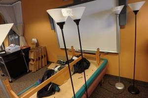 lot 169 image: Two black upcast lights