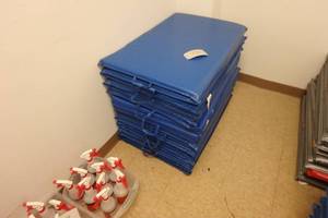 lot 242 image: (6) blue exercise mats