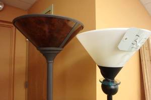 lot 317 image: Pair upcast lights