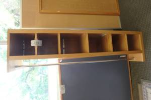 lot 333 image: Wall mounted coat rackcubby holes