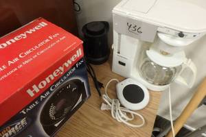 lot 436 image: Fan, Coffee Pot, Heater