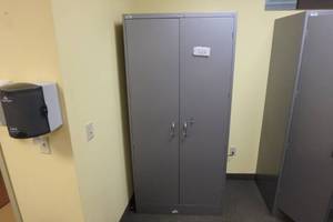 lot 526 image: Large grey All Steel steel cabinet