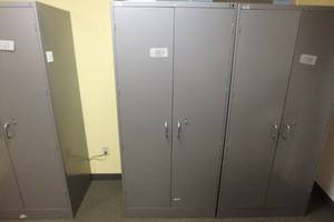 lot 527 image: Large grey All Steel steel cabinet