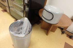 lot 563 image: (3) grey trash cans