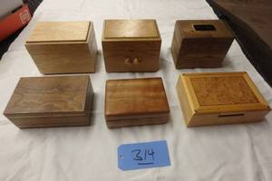 lot 314 image: (6) Wooden Boxes