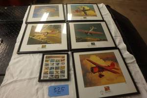 lot 325 image: Aircraft Prints with First Day stamp on print