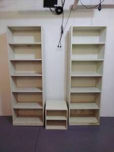 3 Painted Bookshelves