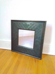 Decorative Embossed Metal Framed Wall Mirror