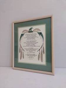 Framed Native American Poem