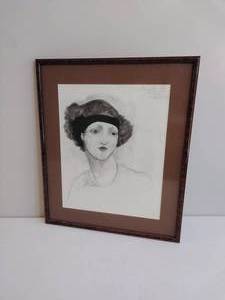 Original 1920s Portrait of Italian Art Student