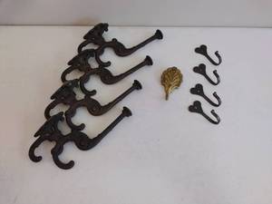 9 Metal Coat Hooks