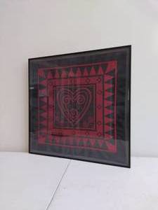 Framed Heart Textile Wall Art 12