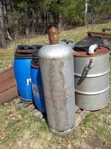 lot 14 image: Barrels, Tank and Steel