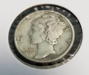 1924-D MERCURY DIME XF