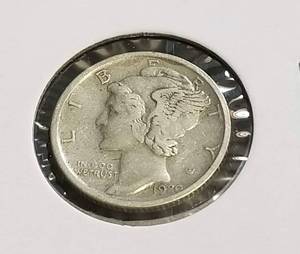 1920-S MERCURY DIME VF
